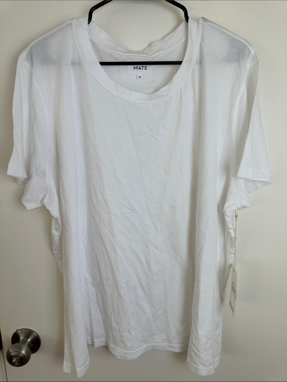 MATE the Label White Cotton Relaxed Tee